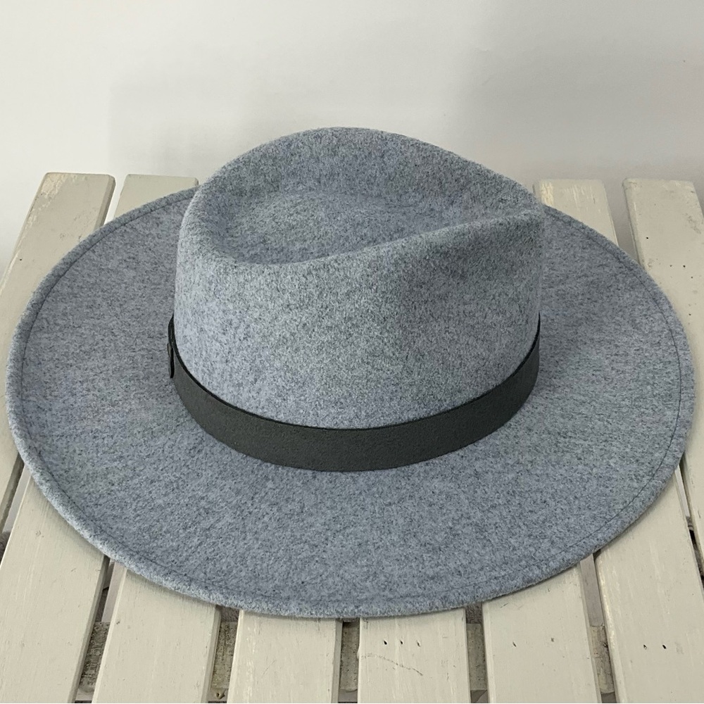 Scala Gray Hat with Black Band Fedora Panama - Picture 2 of 3